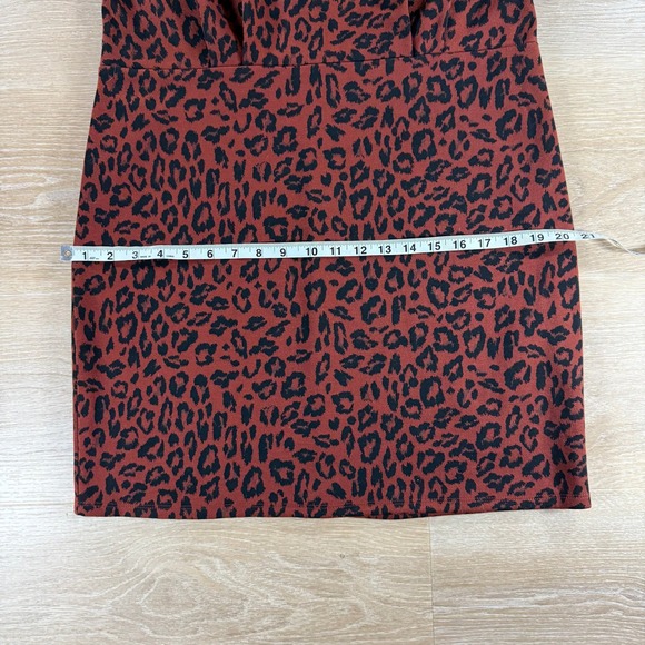 Nine West Leopard Print Sleeveless Dress Brown Black‎ Casual Mobwife Size L - Picture 6 of 8